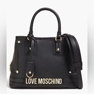 Brand New LOVE MOSCHINO
Studded faux pebbled-leather tote
